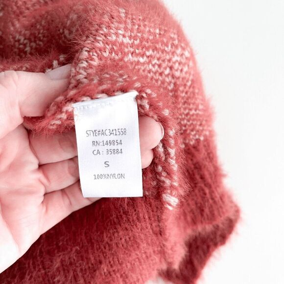 NWOT Sadie & Sage Womens Zebra Stripe Cardigan Rust Cream Size Small - Picture 4 of 8